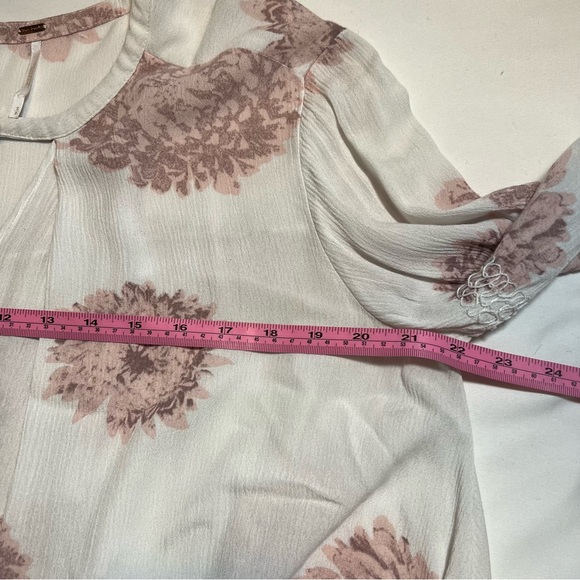 Free People Boho Peacemaker Floral High Low Tunic Oversized Dress Blouse SMALL - Picture 8 of 9